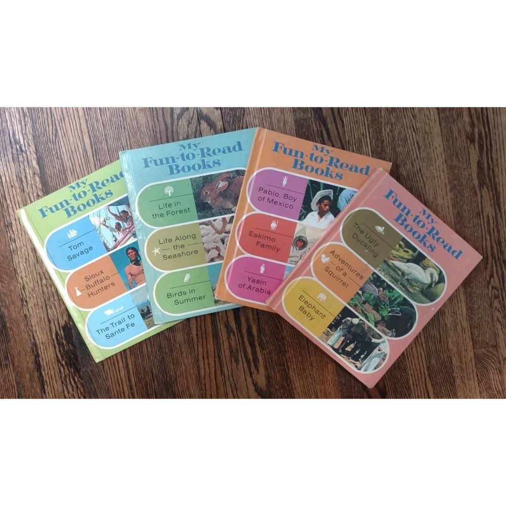 Vintage My Fun-to-Read Books Set of 4 Hardcover Childrens Educational Stories